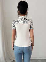 T-shirt femme bicolore noir et blanc #Paris