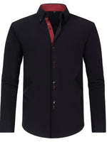 Chemise habillée homme manches longues #Bordeaux