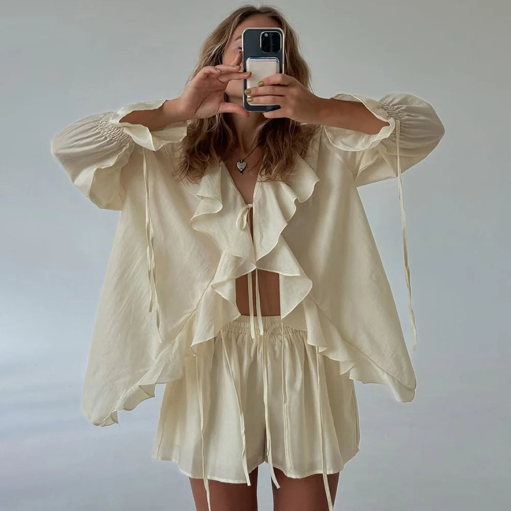 Ensemble élégant beige Tularose – Chic & confort au printemps #collection MONACO 2025