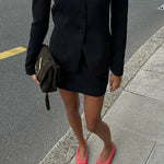 Demi jupe noir élégante Sweety – Légèreté et style casual #collection Paris 2025