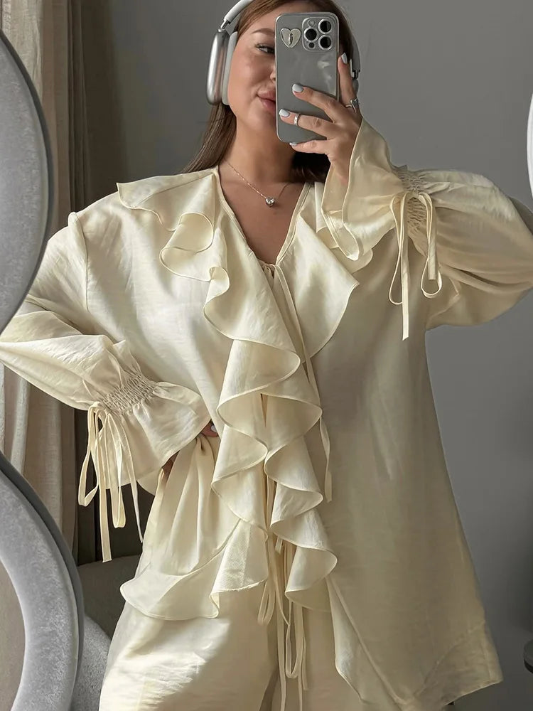 Ensemble élégant beige Tularose – Chic & confort au printemps #collection MONACO 2025