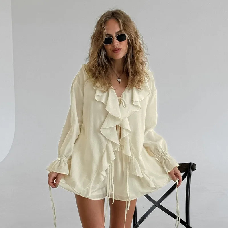 Ensemble élégant beige Tularose – Chic & confort au printemps #collection MONACO 2025