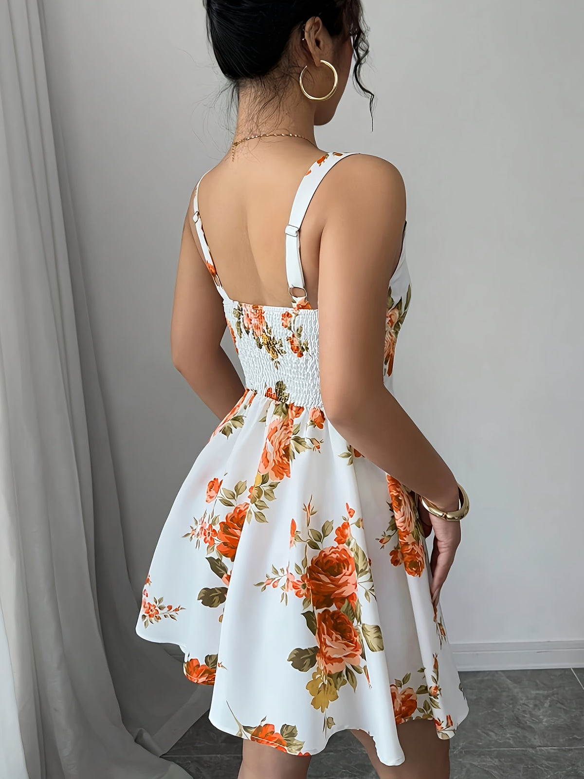 Robe sans manches à imprimé floral pour femme #Paris