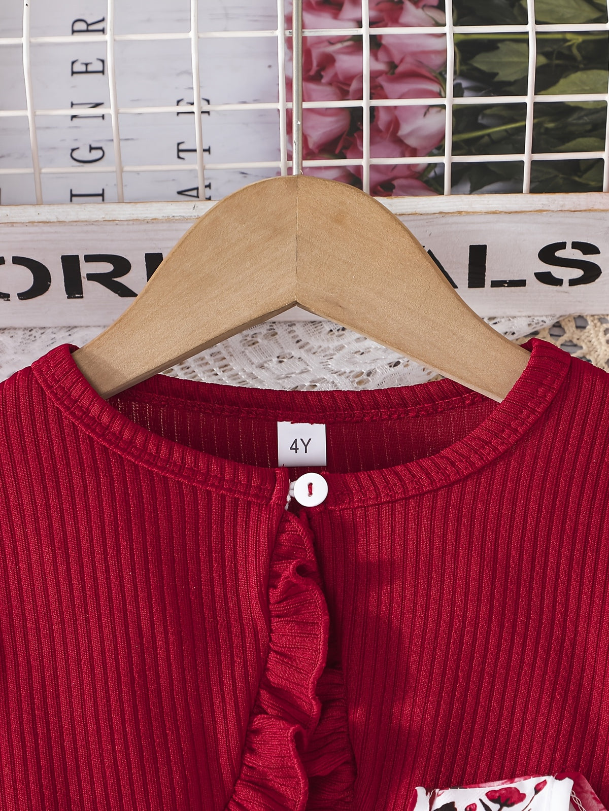 Ensemble fille : robe à bretelles avec nœud