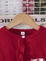 Ensemble fille : robe à bretelles avec nœud
