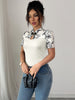 T-shirt femme bicolore noir et blanc #Paris