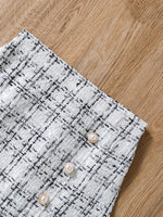 Ensemble élégant à carreaux pour filles 2pcs