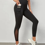 Legging élégant à couture mesh
