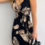 Robe midi tropicale sans manches #Monaco
