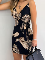 Robe midi tropicale sans manches #Monaco