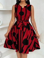 Robe élégante à imprimé géométrique #collection Monaco