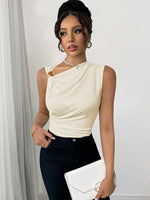 Top asymétrique élégant à une épaule #Paris