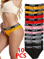 Lot de 10 culottes élégantes en coton sans coutures