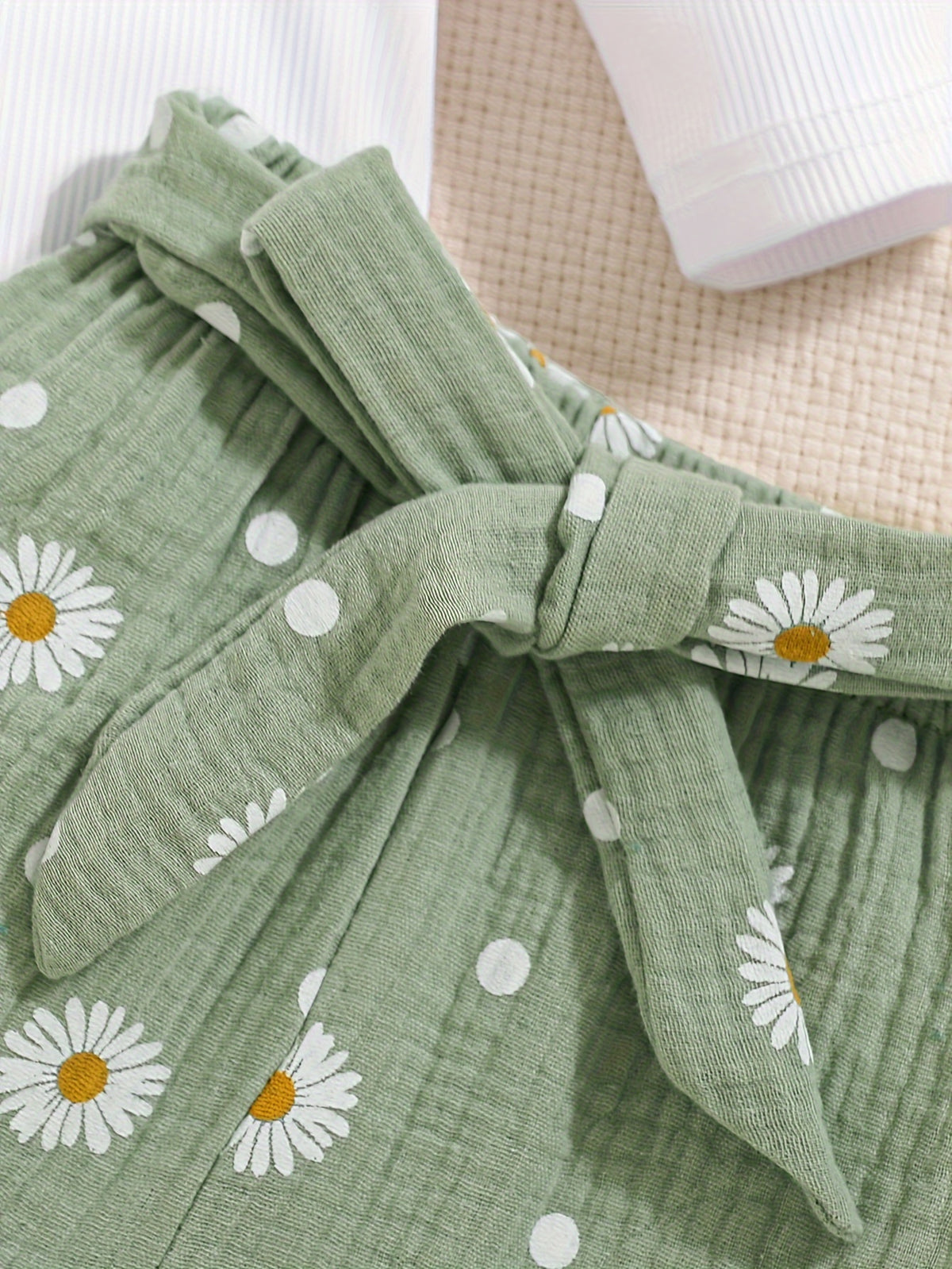 Ensemble fille vert & blanc