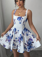 Robe sans manches à imprimé floral pour femme #Paris