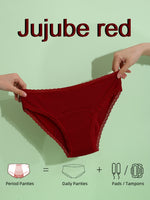 Lot de 4 culottes menstruelles – sexy, respirantes & anti-fuites