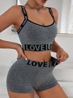 Ensemble crop top & short taille haute