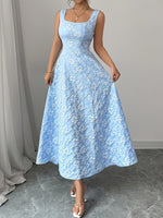 Robe grande taille élégante en jacquard floral