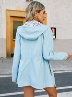 Veste légère réversible à imprimé floral pour femme #L911