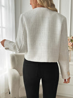 Cardigan léger à col rond beige #L911