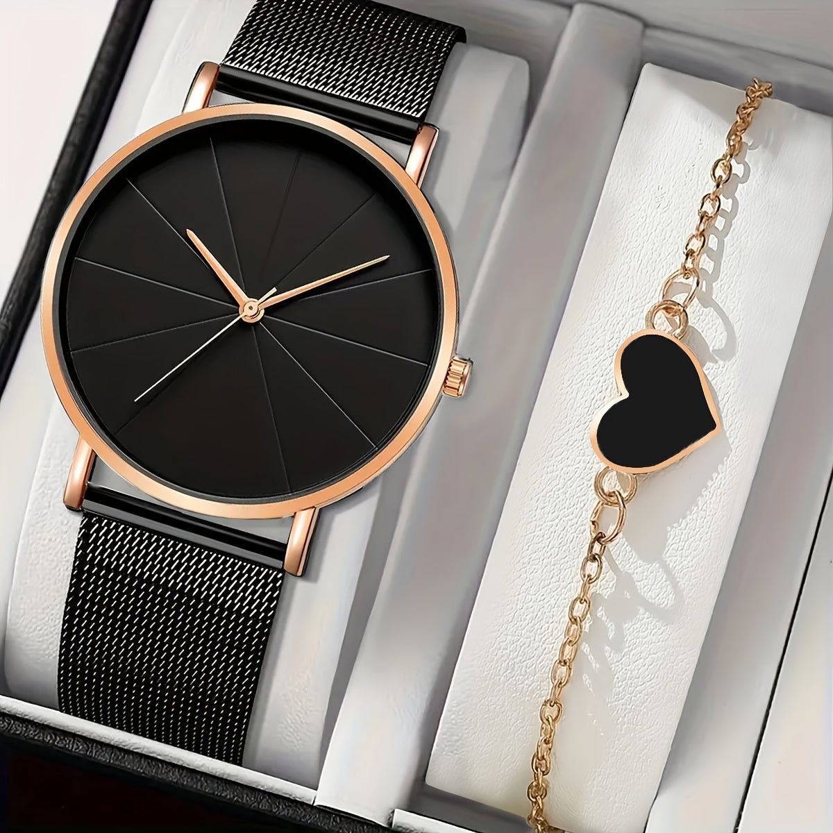 Ensemble montre et bijoux au style décontracté