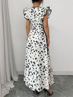 Robe élégante à imprimé papillon #Paris