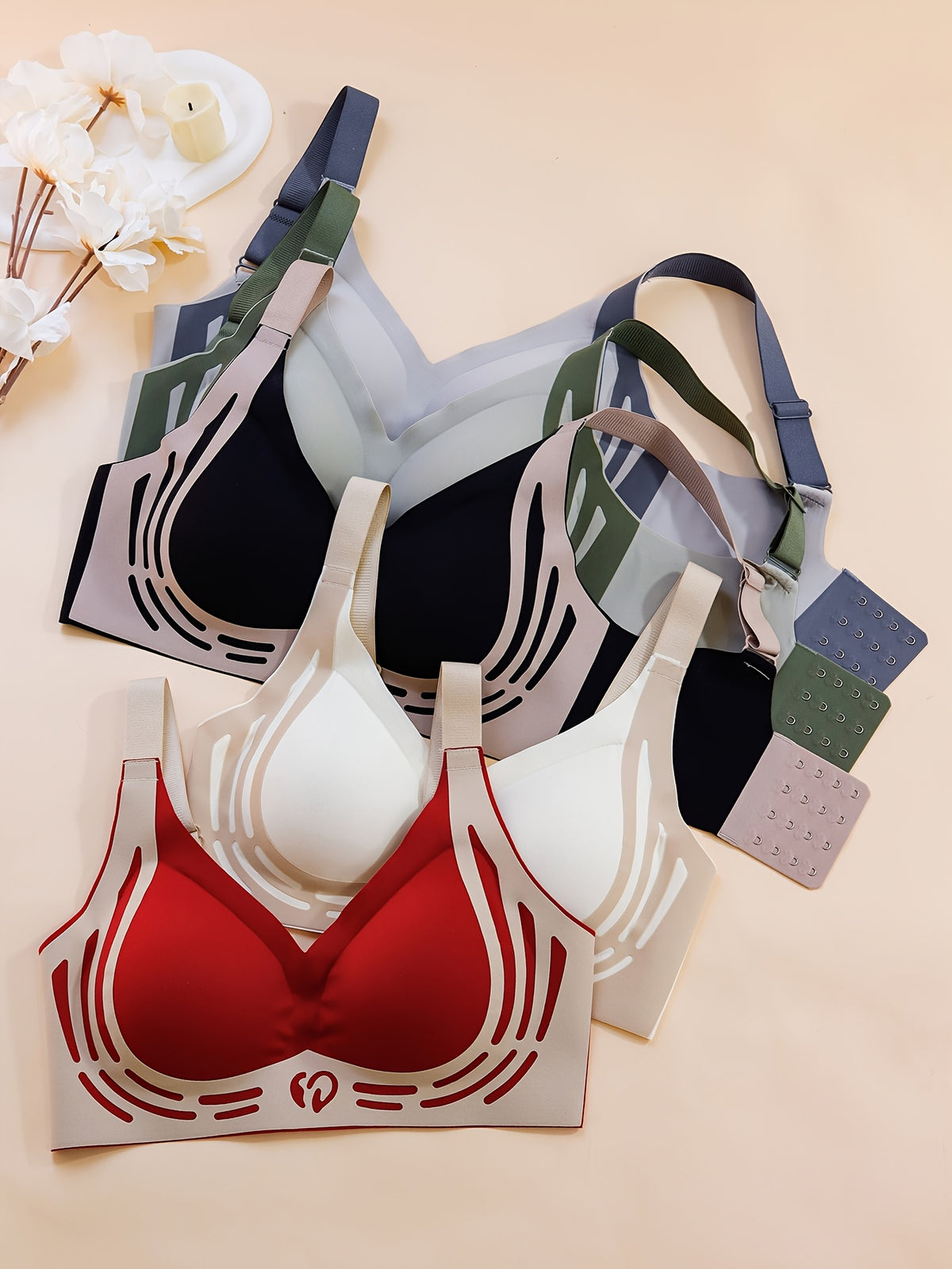 Lot de 5 soutiens-gorge sans couture