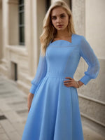 Robe longue élégante en mousseline