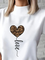 Haut blanc avec imprimé cœur léopard #collection Monaco