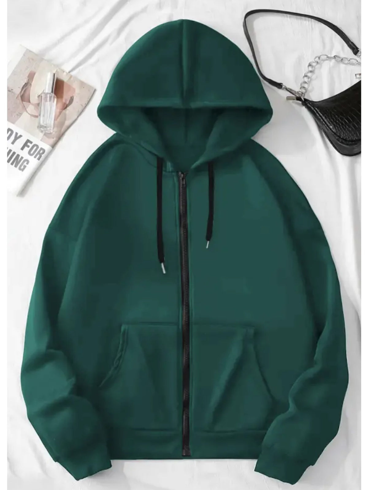Sweat zippé à capuche avec imprimé fleurs de cerisier