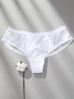 Culotte brief dentelle contrastée