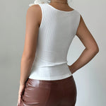 Top sans manches en applique florale #collection Monaco