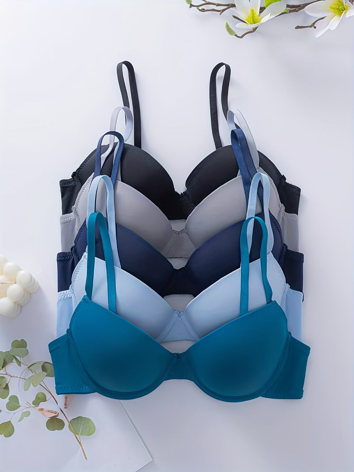 Lot de 5 soutiens-gorge push-up sexy