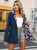 Veste légère réversible à imprimé floral pour femme #L911