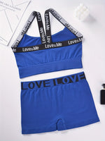 Ensemble crop top & short taille haute