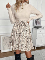 Robe fleurie élégante à col montant #Monaco