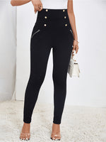 Pantalon Skinny détaillé par fermeture éclair 