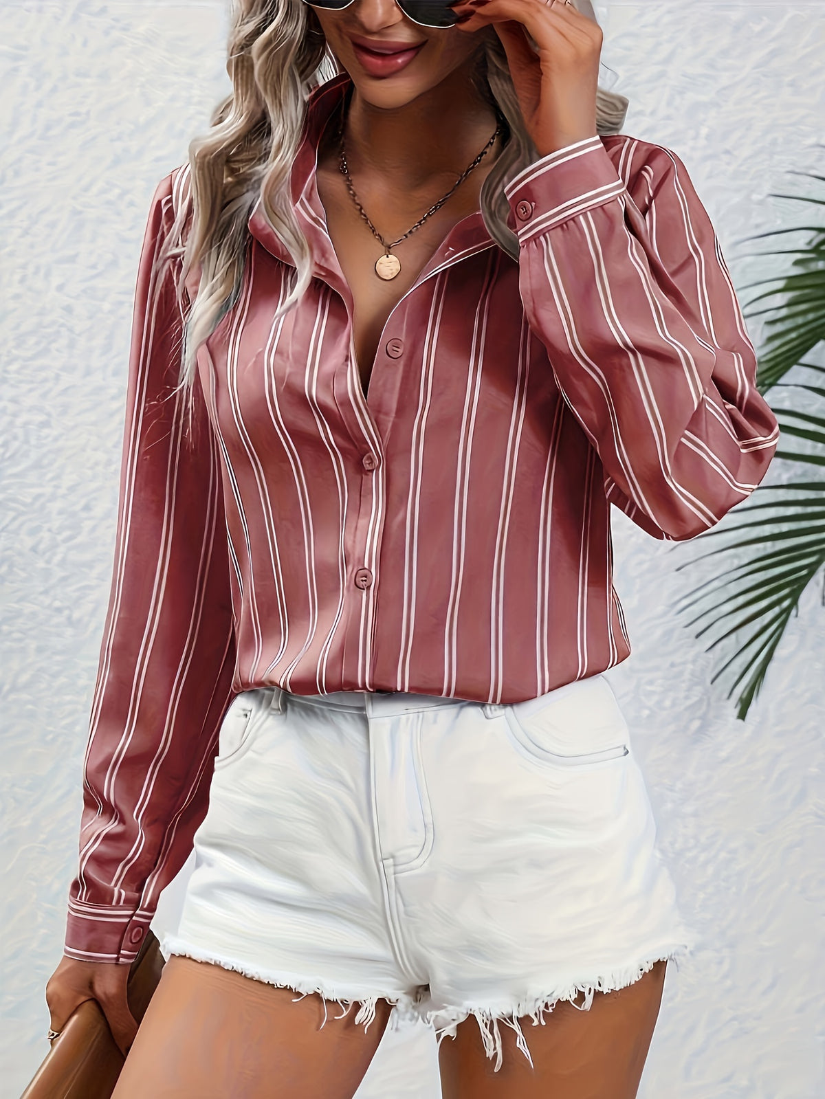 Chemise élégante à rayures pour femmes #Monaco