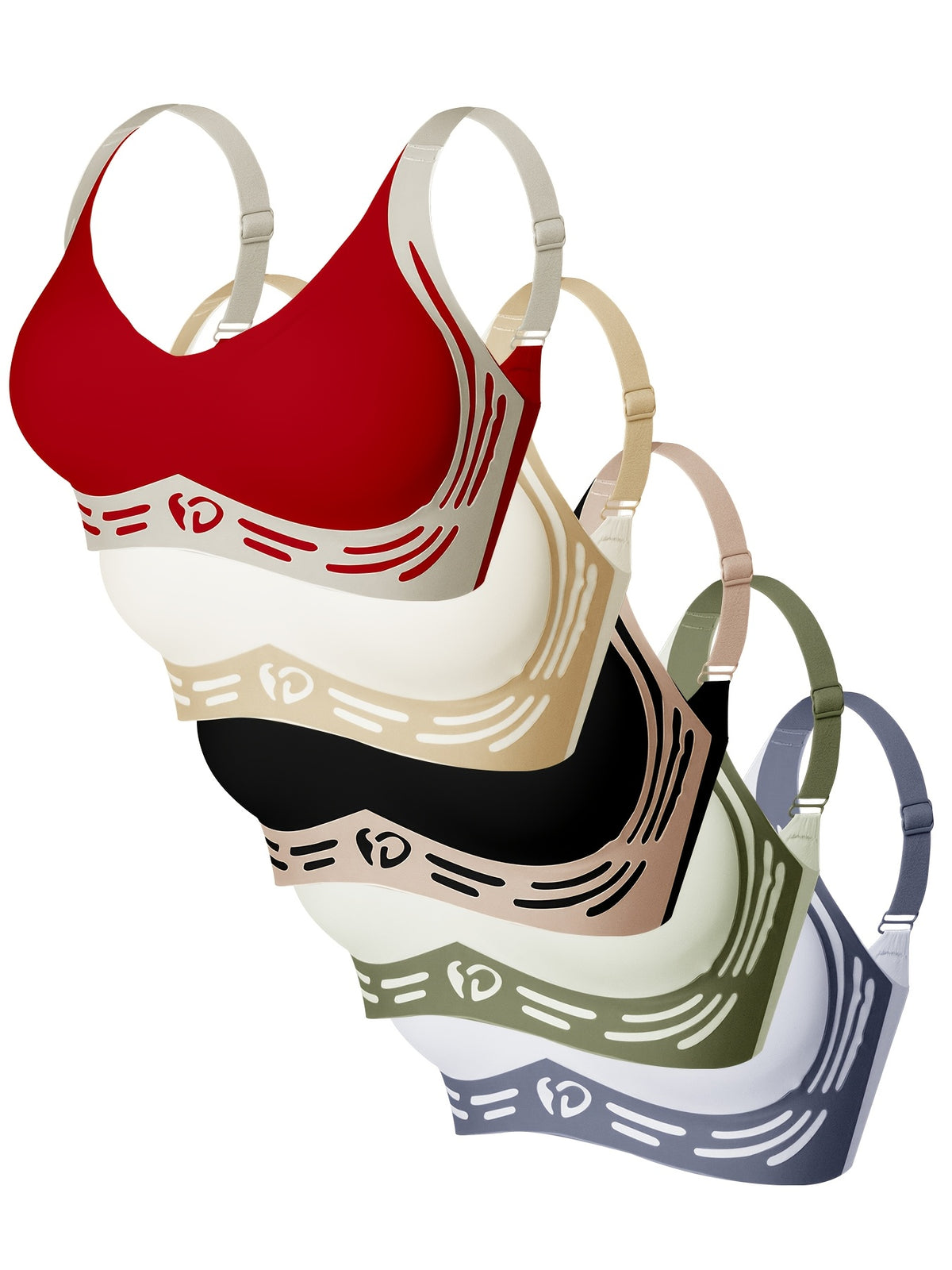 Lot de 5 soutiens-gorge sans couture