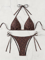 Maillot de bain 2 pièces triangle sexy dos nu