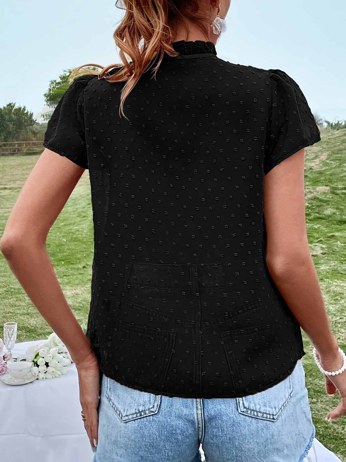 Blouse élégante à lacets pour femme #Paris