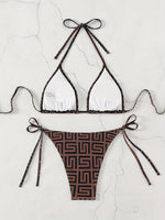 Maillot de bain 2 pièces triangle sexy dos nu