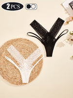 Culotte sexy en dentelle strappée