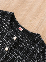 Ensemble élégant à carreaux pour filles 2pcs