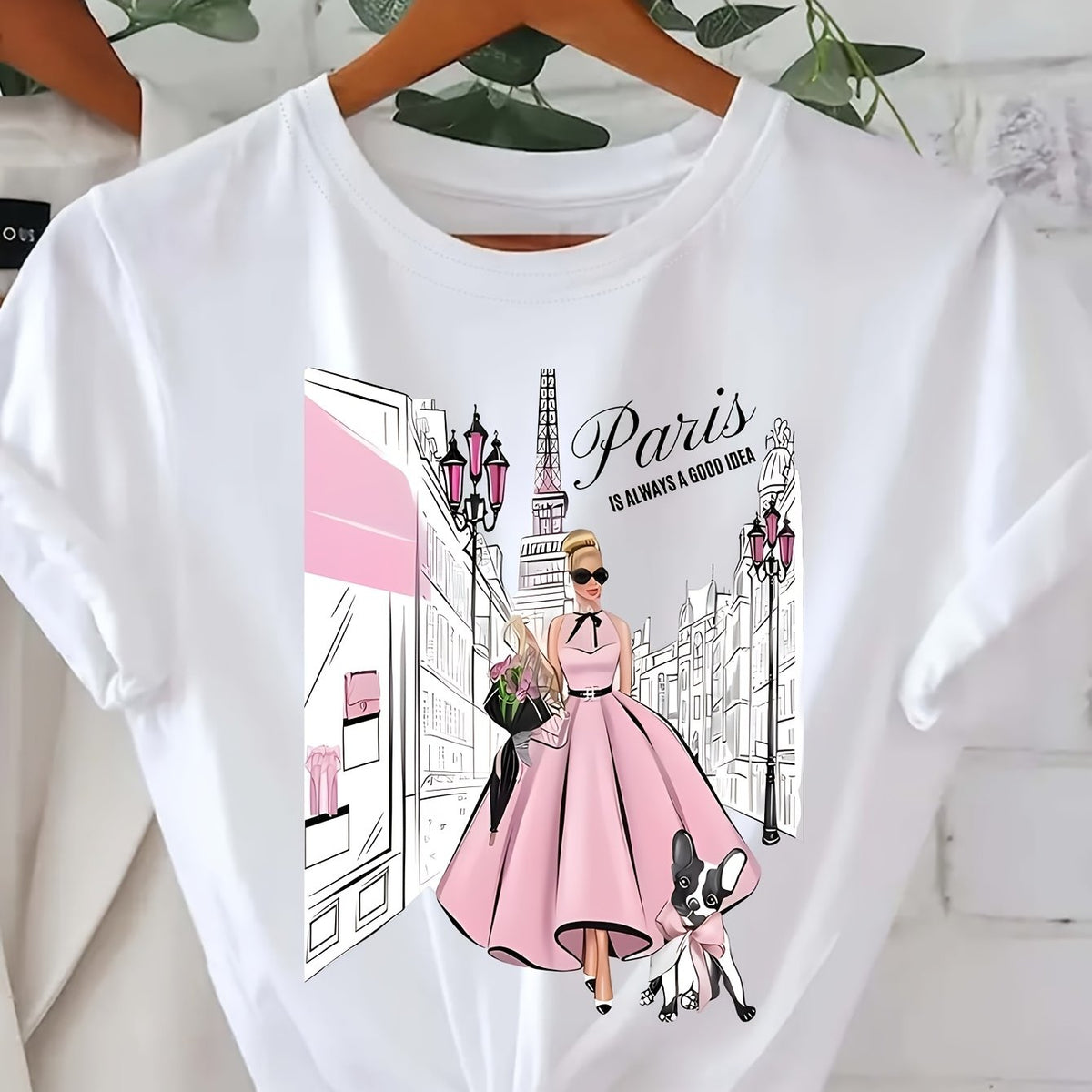 T-shirt femme imprimé inspiration parisienne