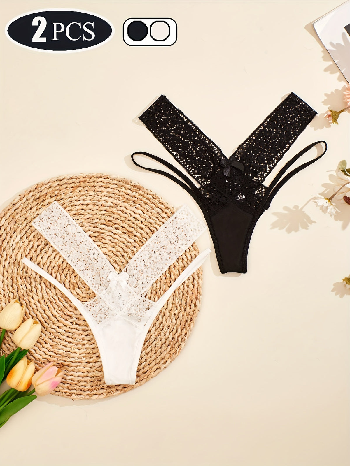 Culotte sexy en dentelle strappée