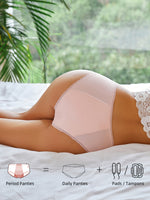Lot de 4 culottes menstruelles – sexy, respirantes & anti-fuites