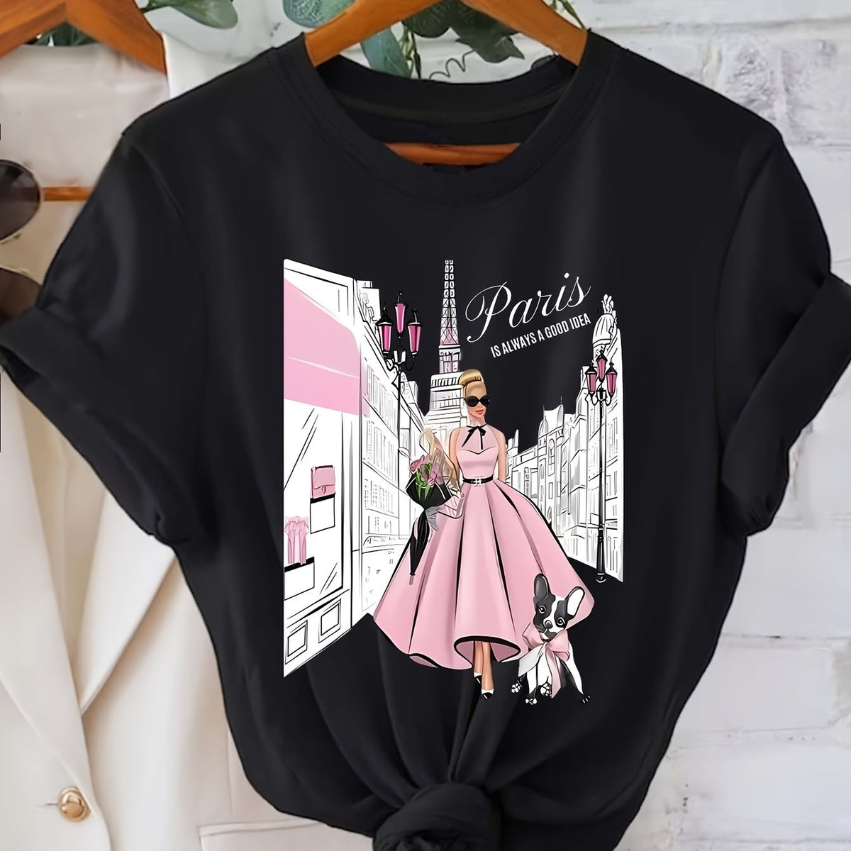 T-shirt femme imprimé inspiration parisienne