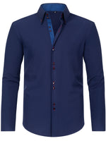 Chemise habillée homme manches longues #Bordeaux