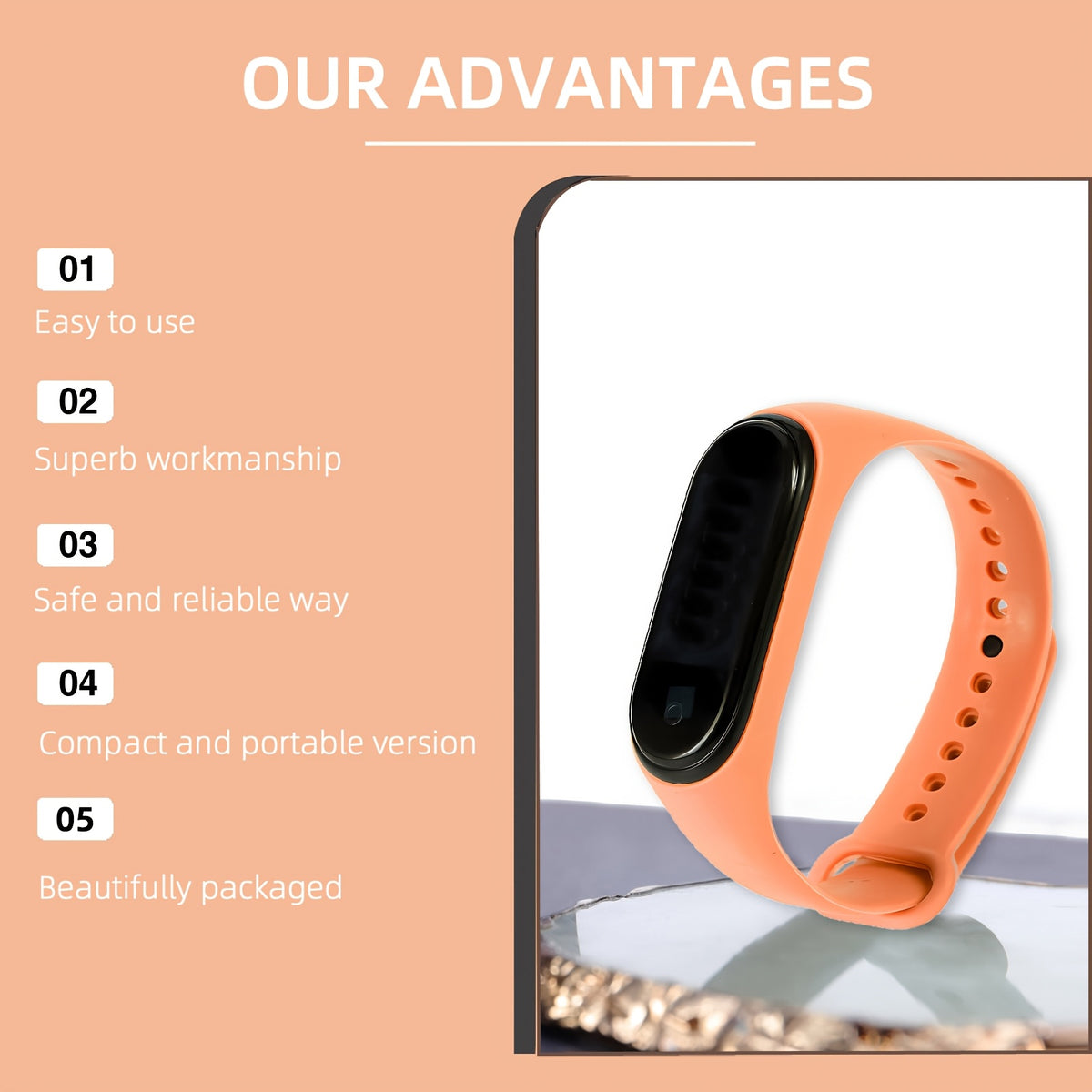Bracelet anti-moustique à technologie sonore (Importation du Canada)